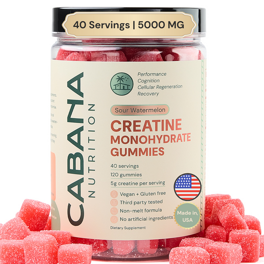 Creatine Monohydrate Gummies - Sour Watermelon (40 servings, 5g creatine/serving)